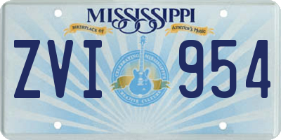MS license plate ZVI954