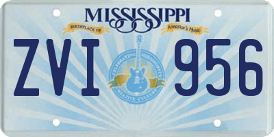 MS license plate ZVI956