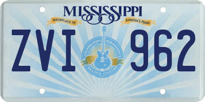 MS license plate ZVI962