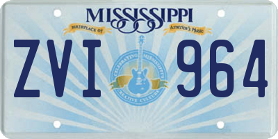 MS license plate ZVI964