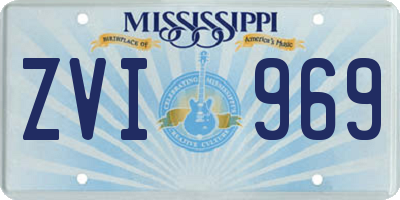 MS license plate ZVI969