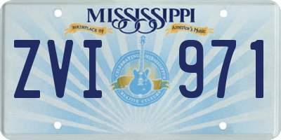 MS license plate ZVI971