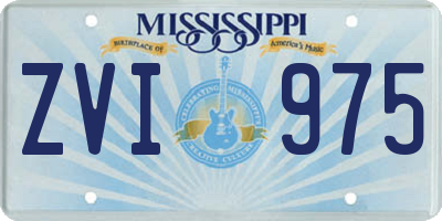 MS license plate ZVI975
