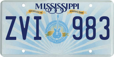 MS license plate ZVI983