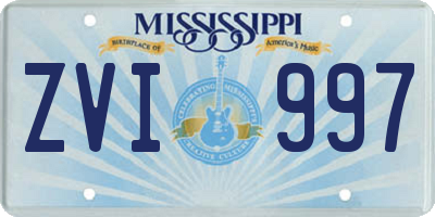 MS license plate ZVI997