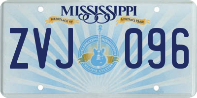 MS license plate ZVJ096