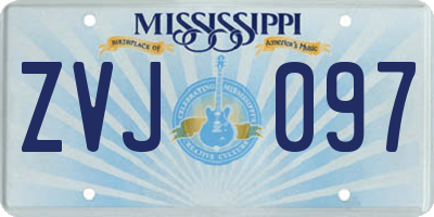 MS license plate ZVJ097
