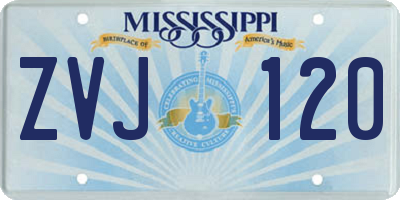MS license plate ZVJ120