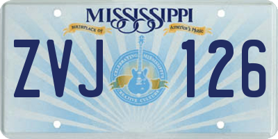 MS license plate ZVJ126