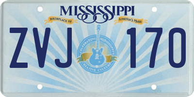 MS license plate ZVJ170