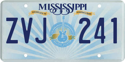 MS license plate ZVJ241