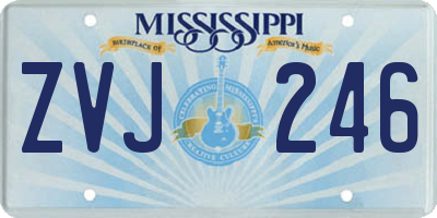 MS license plate ZVJ246