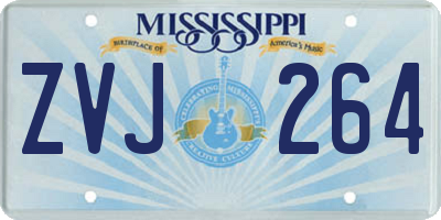 MS license plate ZVJ264
