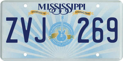 MS license plate ZVJ269