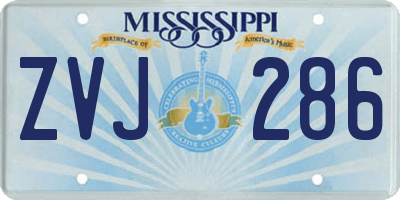 MS license plate ZVJ286