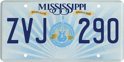 MS license plate ZVJ290