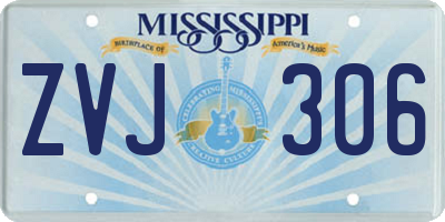 MS license plate ZVJ306