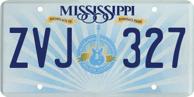 MS license plate ZVJ327