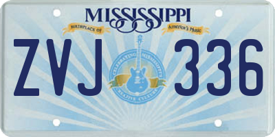 MS license plate ZVJ336