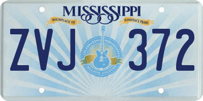 MS license plate ZVJ372