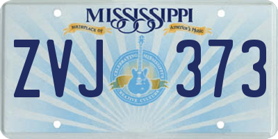 MS license plate ZVJ373