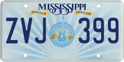 MS license plate ZVJ399
