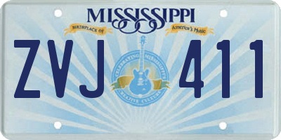 MS license plate ZVJ411
