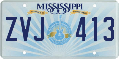 MS license plate ZVJ413