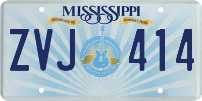 MS license plate ZVJ414