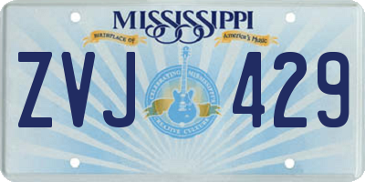 MS license plate ZVJ429