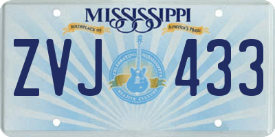 MS license plate ZVJ433