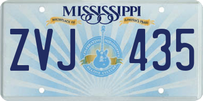 MS license plate ZVJ435