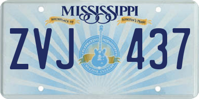 MS license plate ZVJ437