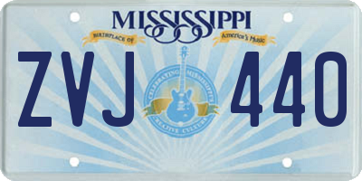 MS license plate ZVJ440