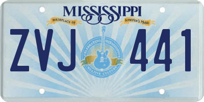 MS license plate ZVJ441