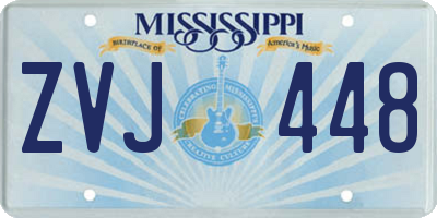 MS license plate ZVJ448