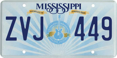 MS license plate ZVJ449
