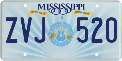 MS license plate ZVJ520