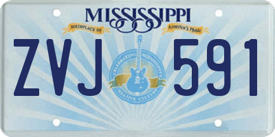 MS license plate ZVJ591