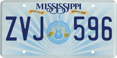 MS license plate ZVJ596