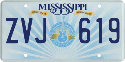 MS license plate ZVJ619
