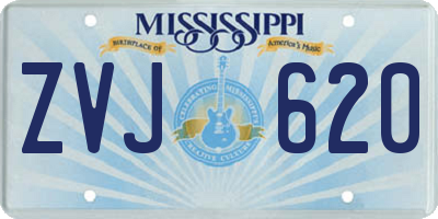 MS license plate ZVJ620