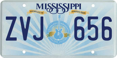 MS license plate ZVJ656