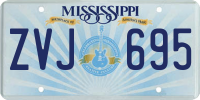 MS license plate ZVJ695