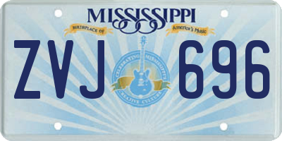 MS license plate ZVJ696