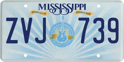 MS license plate ZVJ739
