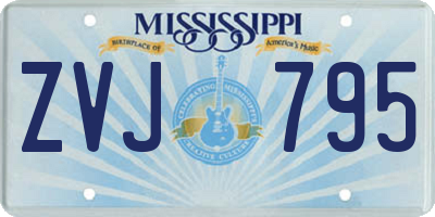 MS license plate ZVJ795