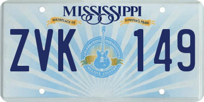 MS license plate ZVK149