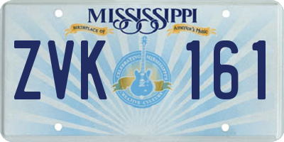MS license plate ZVK161