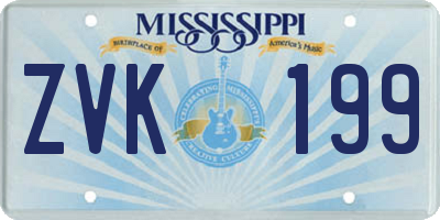 MS license plate ZVK199